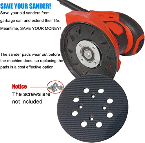 Standard 5" Hook and Loop Replacement Sander Pad for Milwaukee 2648-20 & 2648-21 Random Orbit Sanders