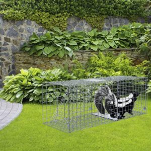 Toriexon Large Live Catch Animal Traps 42 X 15 X 17Inch, Live Animal Trap Easy to Set and Release, Collapsible Large Animal Catcher Cage for Large Dogs, Foxes