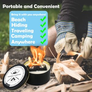 EUPNHY Portable Campfire | Portable Fire Pit | Smores Maker | Lightweight and Portable | 3-5 Hours of Burn Time | Convenient-No Wood-No Embers-No Hassle | Great Gifts for Picnics, Camping and More.