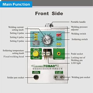 QHYXT 110V-220V Soldering Station Portable,3 in 1 709AD+ Battery Pulse Spot Welder,for 18650 Pack Welding + Lithium Welding Pen Machine,Induction Automatic Spot Welding Machine CE