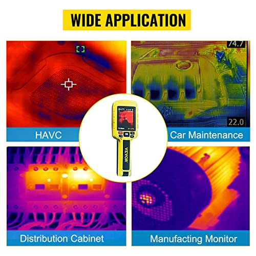 VEVOR Thermal Imaging Camera, 60x60 (3600 Pixels) IR Resolution Infrared Camera with 2.8" Color Display Screen, Built-in SD Card and Li-ion Battery, for HVAC, Electrical System Automatic Detect