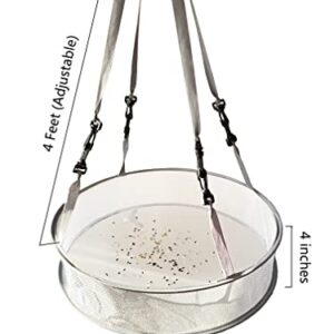 Seed/Shell Catcher for Bird Feeders Platform 19 x 19 x 4 inches Birdseed Hoop Outdoor Garden Hanging Tray