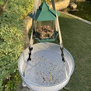 Seed/Shell Catcher for Bird Feeders Platform 19 x 19 x 4 inches Birdseed Hoop Outdoor Garden Hanging Tray