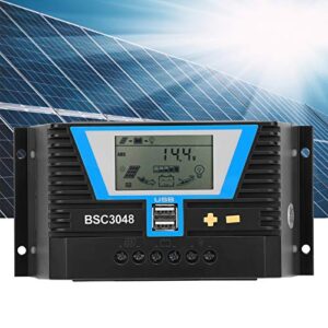 30A PWM Solar Controller,Solar Charge Controller, Solar Charge Controller, Solar Charge Controller, Solar Controller for Different Batteries BSC3048 30A 12V/24V/36V/48V Charge Controller