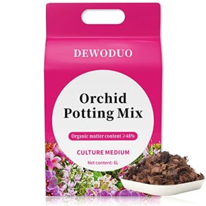 orchid potting soil, organic barks coconut potting soil mix- 6 qt, all purpose orchids bricks coarse blend, fast draining pre-mixed bonsai soil for indoor orchid plants 6l