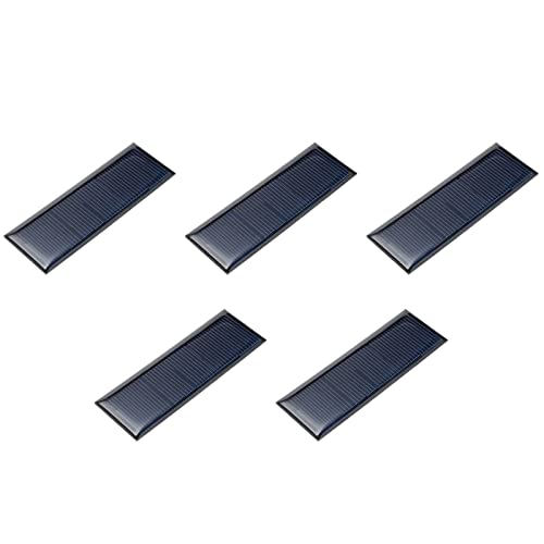 DMiotech 5 Pack 5.5V 60mA 90mm x 30mm Mini Solar Panel Cell for DIY Electric Power Project