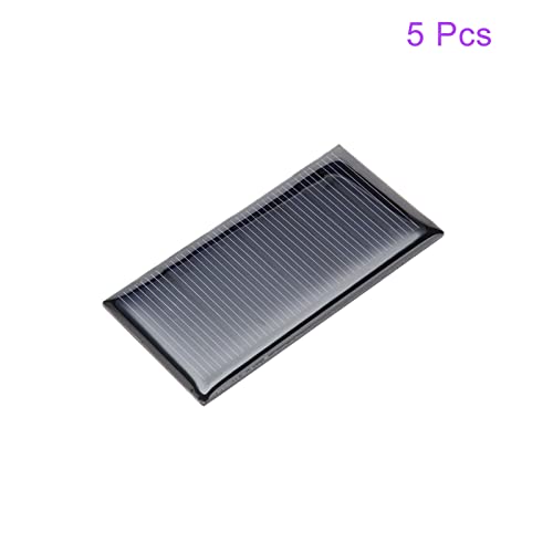 DMiotech 5 Pack 5V 60mA 68mm x 37mm Mini Solar Panel Cell for DIY Electric Power Project