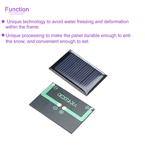 DMiotech 5 Pack 2V 60mA 43mm x 30mm Mini Solar Panel Cell for DIY Electric Power Project