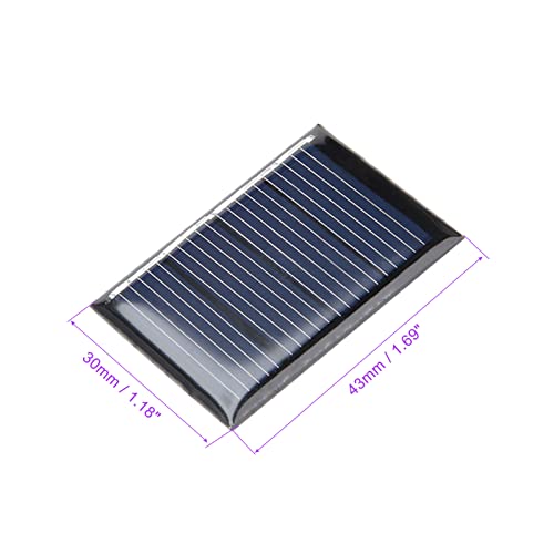 DMiotech 5 Pack 2V 60mA 43mm x 30mm Mini Solar Panel Cell for DIY Electric Power Project
