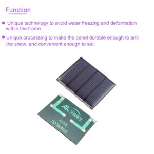 DMiotech 5 Pack 2V 100mA 50.5mm x 40.5mm Mini Solar Panel Cell for DIY Electric Power Project