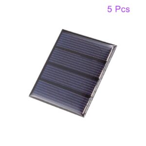 DMiotech 5 Pack 2V 100mA 50.5mm x 40.5mm Mini Solar Panel Cell for DIY Electric Power Project