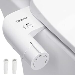 toswin bidet attachment for toilet - self cleaning & replaceable nozzle (2 pack) bedette to add for toilet, adjustable water pressure and angle baday or buday toilet seat attachment