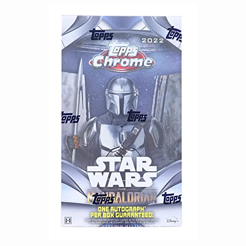 2022 Topps Star Wars Mandalorian Chrome Beskar Edition Hobby (18 Packs/4 Cards: 1 Auto)