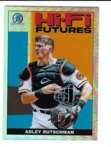 adley rutschman 2022 bowman chrome hi-fi futures #hifi-3 baltimore orioles baseball rookie card rc