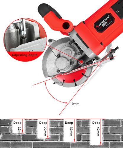 220V Wall Groove Cutting Machine Wall Chaser Slotting Machine Concrete Saw 1800W