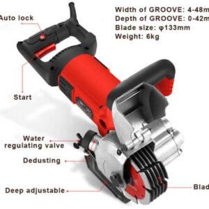 220V Wall Groove Cutting Machine Wall Chaser Slotting Machine Concrete Saw 1800W