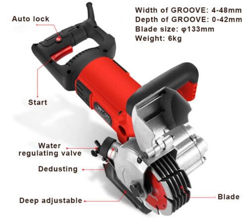 220V Wall Groove Cutting Machine Wall Chaser Slotting Machine Concrete Saw 1800W