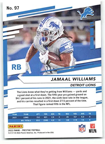 2022 Panini Prestige #97 Jamaal Williams NM-MT Detroit Lions Football