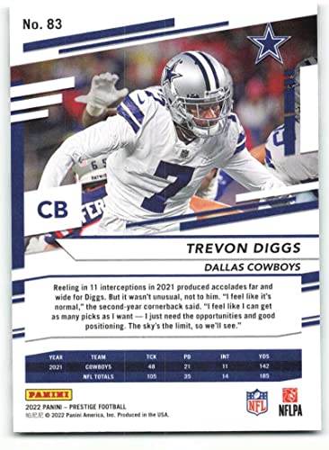 2022 Panini Prestige #83 Trevon Diggs NM-MT Dallas Cowboys Football