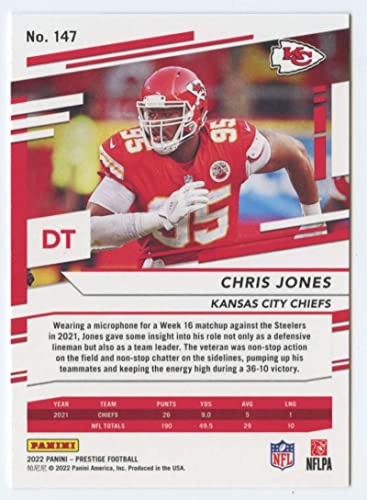 2022 Panini Prestige #147 Chris Jones NM-MT Kansas City Chiefs Football