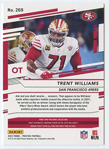 2022 Panini Prestige #269 Trent Williams NM-MT San Francisco 49ers Football