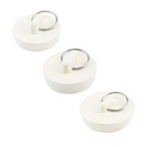 t tulead 3pcs white bath plugs rubber drain plugs kitchen drain stopper launry sink stopper plug 1-3/8", 1-1/2", 1-5/8"