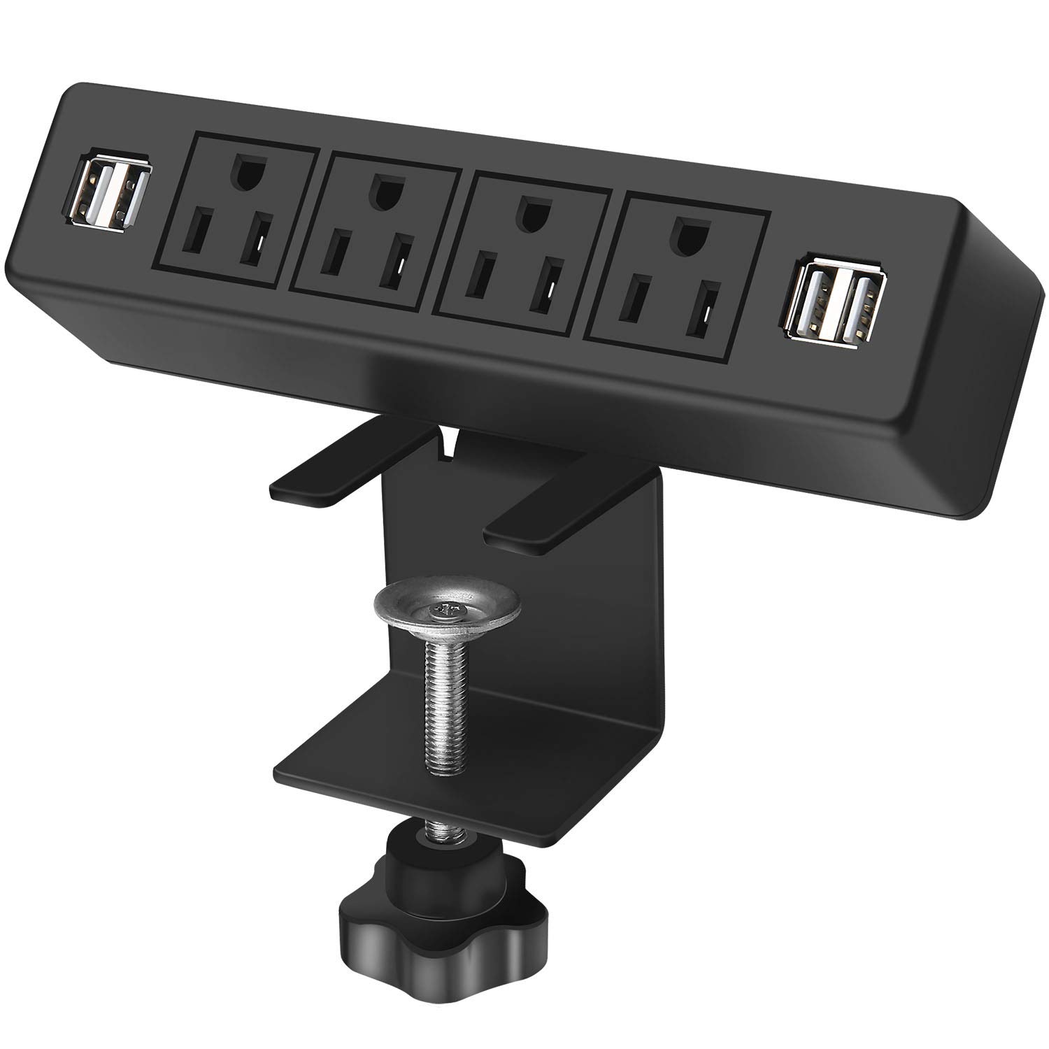 Desk Edge Power Strip with 4 USB