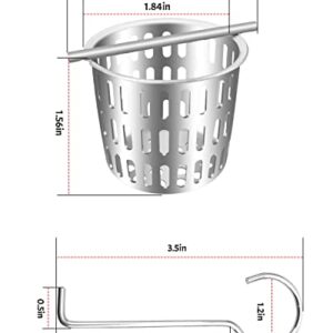 2 Inch Hair and Debris Strainer, Shower Drain Strainer with Lifting Hook, Stainless Steel Debris Basket Shower Drain Catcher, Hair Catcher for Floor Drain