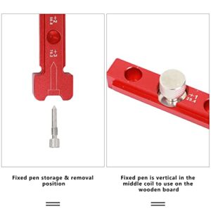 Aluminum Alloy Woodworking Drawing Compass, Woodworking Compass Scriber, Metric/Inch Adjustable Round Drawing Circle Ruler Fixed-point Marking Gauge Woodworking Scribe Gauges