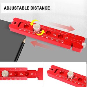 Aluminum Alloy Woodworking Drawing Compass, Woodworking Compass Scriber, Metric/Inch Adjustable Round Drawing Circle Ruler Fixed-point Marking Gauge Woodworking Scribe Gauges