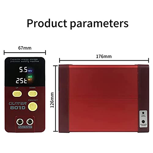 CHUNTIANMEI 801D Battery Spot Welder,Industrial Energy Storage Battery Welding Machine,12kw Pulse Spot Welder,Portable Precision Battery Welding Equipment for Battery Pack 18650 Lithium Batteries