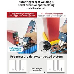 CHUNTIANMEI 801D Battery Welding Machine, Pulse Spot Welder, 12 KW Soldering Station Portable Pulse Welding Machine, for Battery Pack 18650 14500 Lithium Batteries