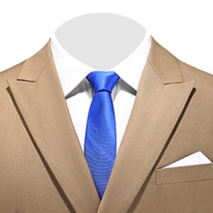 Men's Slim Fit Double Breasted Jacket Slim Fit Business Daily Prom Blazer Peak Lapel Groom Wedding Party Suit Coat (Khaki,Medium)