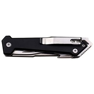 Busted Knuckle Garage - Manual Folding Knife and Multi-Tool - Stainless Steel Blade and Saw Blade, Aluminum Handle w/Flip Out Screwdriver, Bottle Opener and Pocket Clip - BKG-MK002