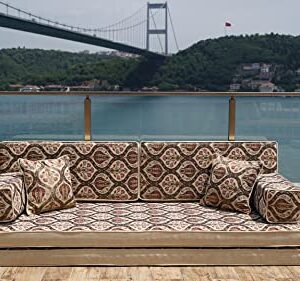 Gray Arabic Floor Sofa Set, Moroccan Home Decor Couches, Arabic Majlis, Turkish Floor Cushion, Ethnic Sofa, Tradional Design Arabic Sofa