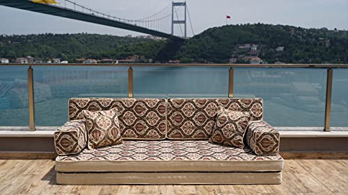 Gray Arabic Floor Sofa Set, Moroccan Home Decor Couches, Arabic Majlis, Turkish Floor Cushion, Ethnic Sofa, Tradional Design Arabic Sofa