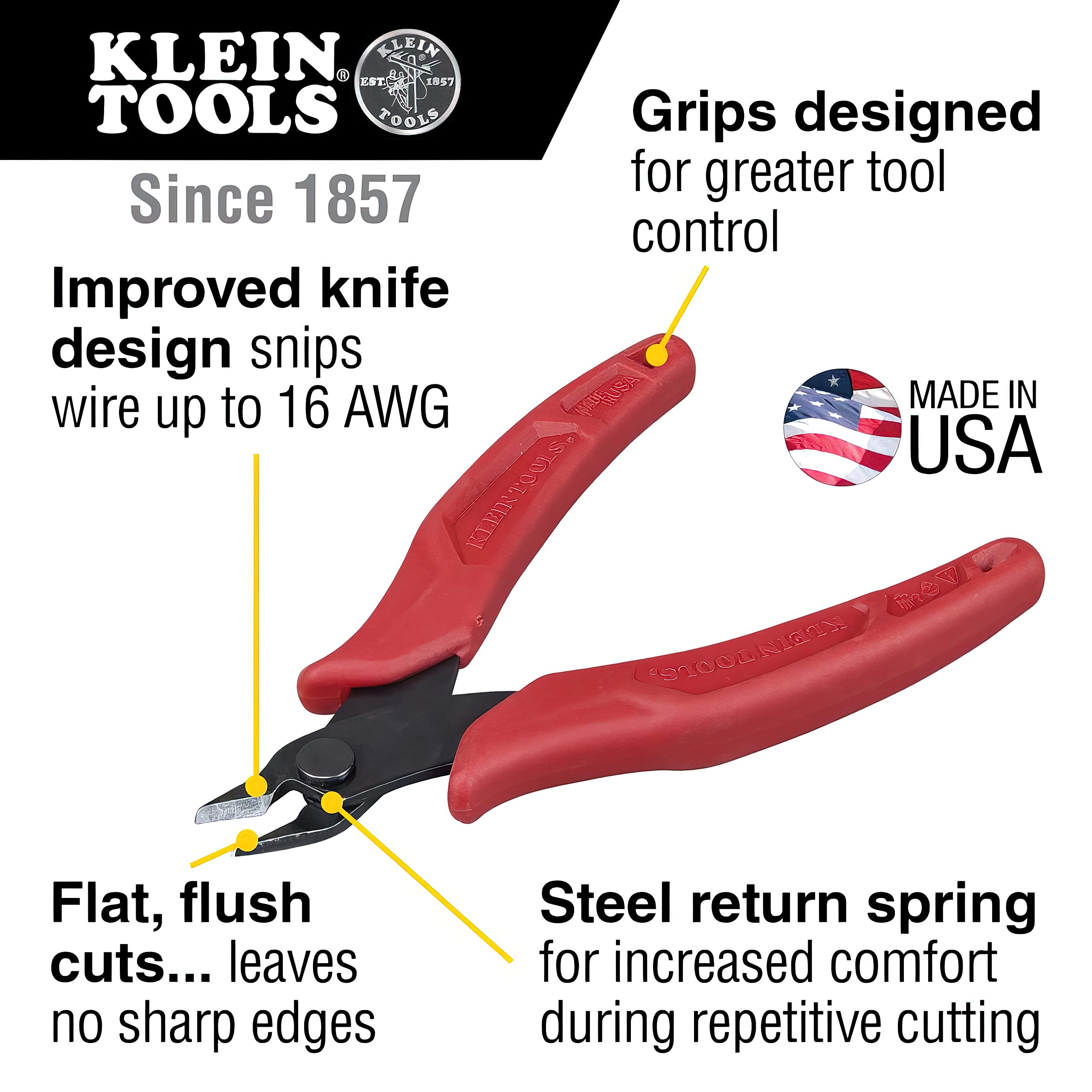 Klein Tools Diagonal Cutting Pliers (8-Inch) and Flush Cutters (5-Inch) Pliers Set