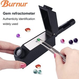 Gem Portable Refractometer, RHG181 1.30-1.81 Presidium Gemstone ldentification Tester for Jewelry, Gold ＆ Silver and Diamond, Lab Refractometers