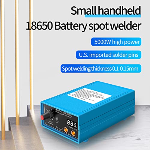 Docreate Handheld Spot Welder,5000W Portable Mini Spot Welder DIY Kit for Sopts Welding 18650/and Nickel Sheet, Adjustable Battery Welding Soldering Machine with Nickel Strip and Spot Welding Pen