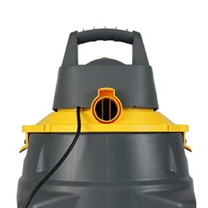 Koblenz Contractor Wet/Dry Vac, 6 Gallon Tip-Resistant Tank,5.0HP, Gray+Yellow (WD-6 C212)