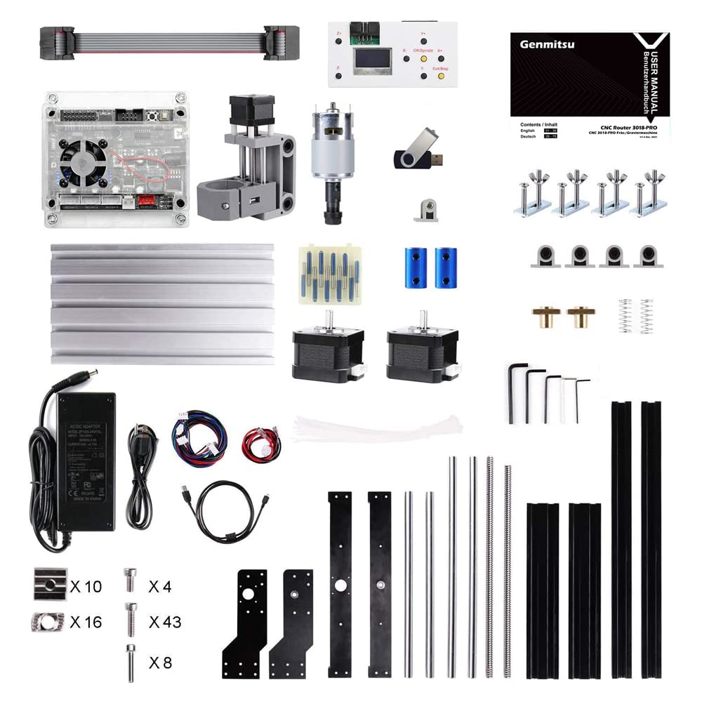 Genmitsu CNC 3018-PRO Router Kit and 3018 MDF Spoilboard