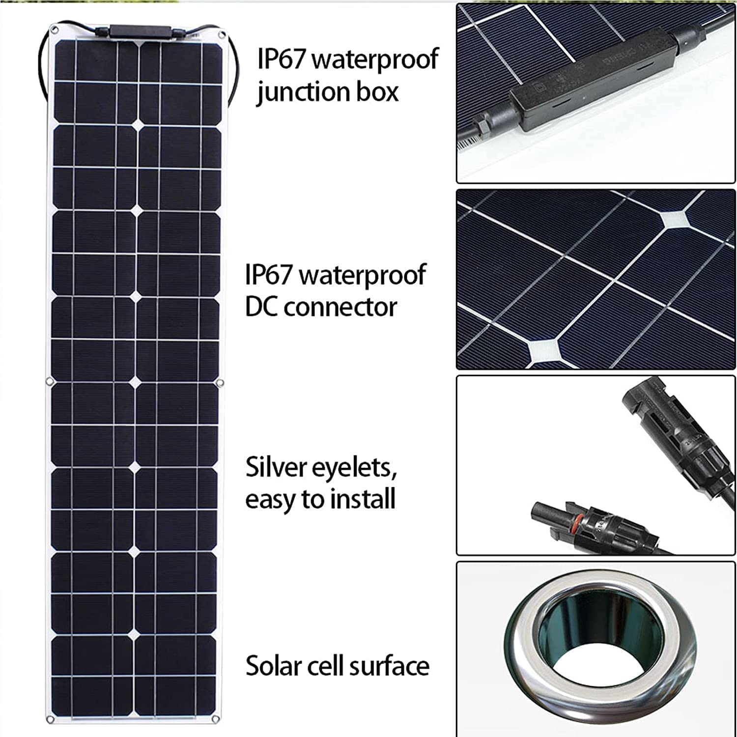 400 Watt Solar Panel Kit, with Charge Controller(40A) 2pcs 200 Watt Flexible Monocrystalline Solar Panel kit Photovoltaic Module for 12-24V Battery Charging Car Battery Camper RV Yacht Battery Boat…