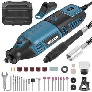 rotary tool set,wesco rotary tool-7 variable speed 8000-35000rpm,power rotary tool with 82 accessories,rotary tool multi-tool for sanding, polishing, drilling, etching, engraving, diy crafts
