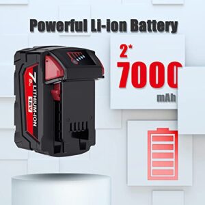 TURPOW Upgraded 7000mAh Replacement for Milwaukee M18 Battery Lithium, Compatible with Milwaukee 18 Volt XC Cordless Tools 48-11-1815 48-11-1820 48-11-1865 48-59-1850 48-11-1828, with 2 Packs Holder