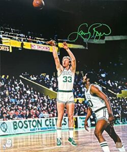 larry bird boston celtics signed 16x20 photo psa 1c10240 - autographed nba photos