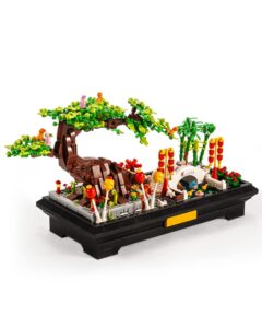 dovob decor bonsai tree mini building set, plant model toys as gift for adult, build a bonsai idea display pieces for the home or office (1426 pieces)
