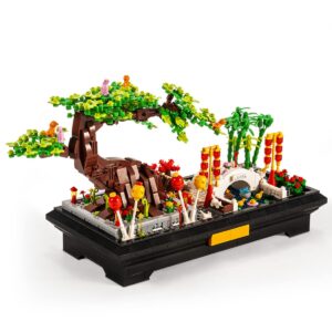 dOvOb Decor Bonsai Tree Mini Building Set, Plant Model Toys as Gift for Adult, Build a Bonsai Idea Display Pieces for The Home or Office (1426 Pieces)