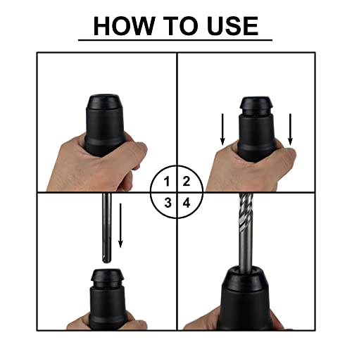 TR TOOLROCK SDS Max to SDS Plus Adapter, 40Cr Steel SDS Max Shank, Connection SDS Max to SDS Plus Drill Converter Shank Quick Tool