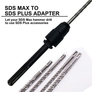 TR TOOLROCK SDS Max to SDS Plus Adapter, 40Cr Steel SDS Max Shank, Connection SDS Max to SDS Plus Drill Converter Shank Quick Tool