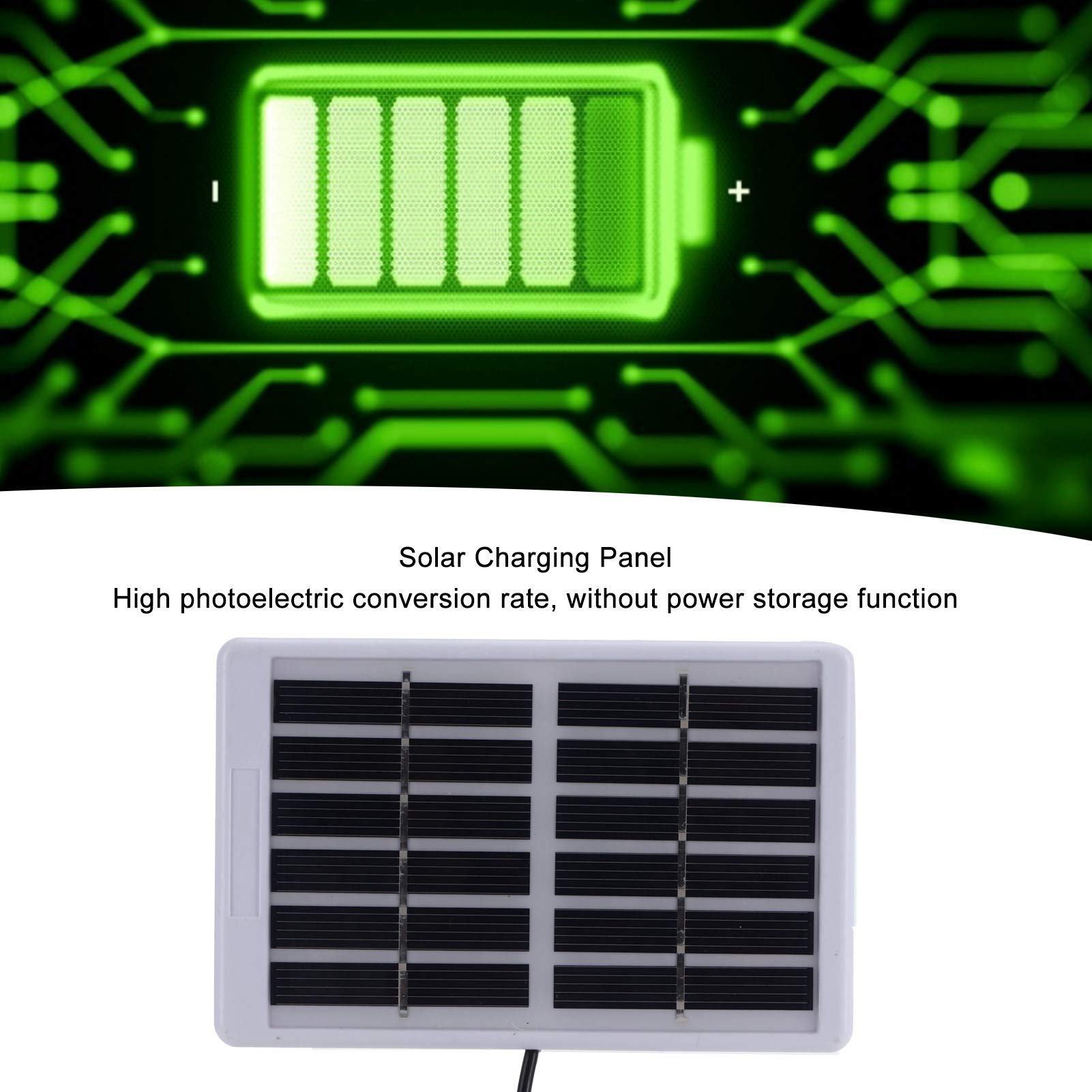 1.2W 6V Mini Solar Panel, USB Solar Panel Charger with Micro USB Port Polycrystalline Silicon Solar Charging Board
